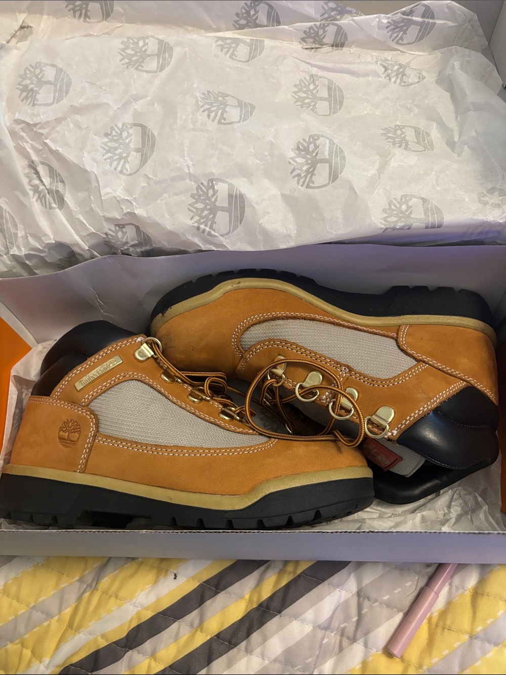 Timberland Kids Wheat and Beige Hiking Boots